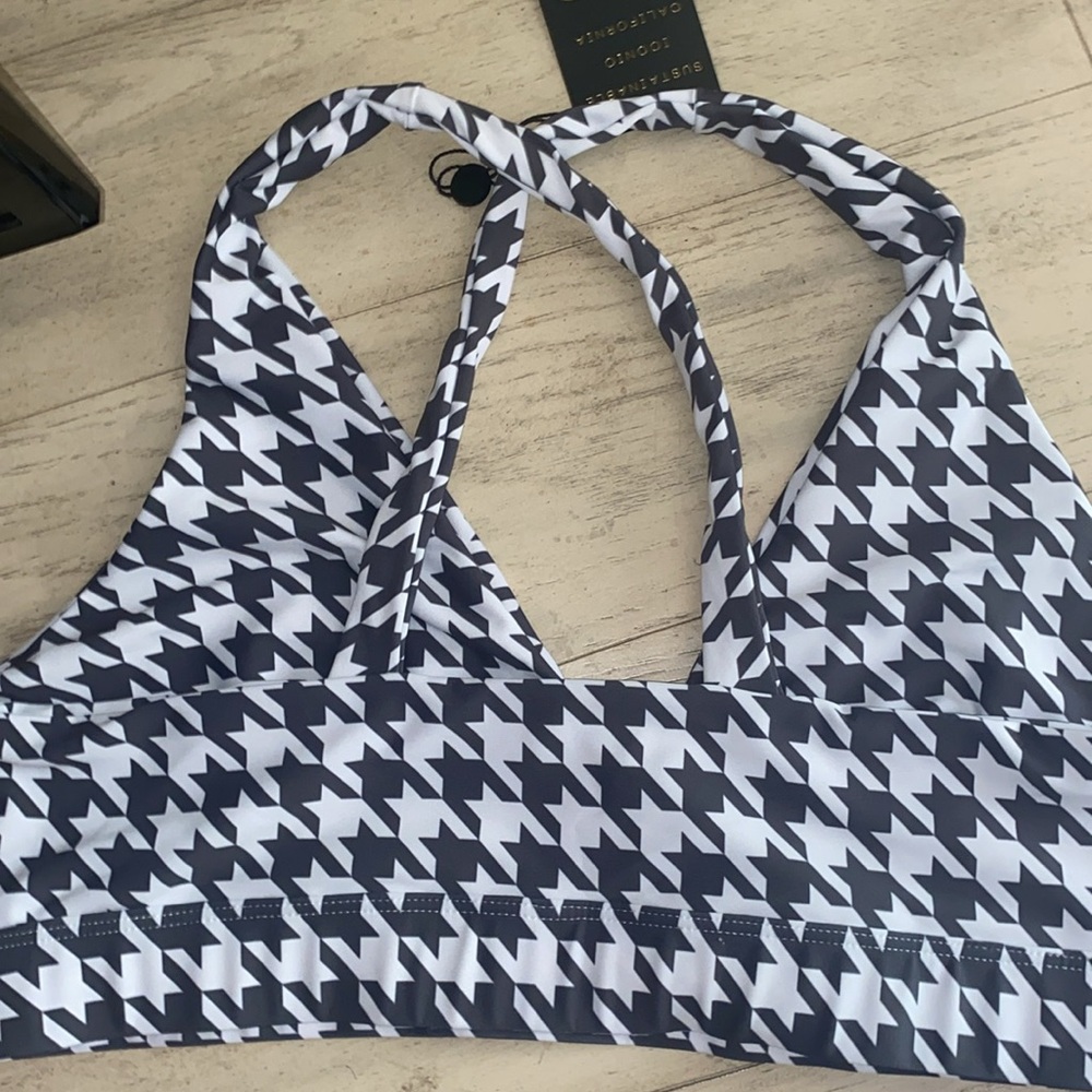 New Skatie X-Large Sports Bra, Grey/White super stretch, complete comfort - Picture 6 of 6